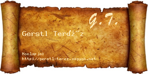Gerstl Teréz névjegykártya